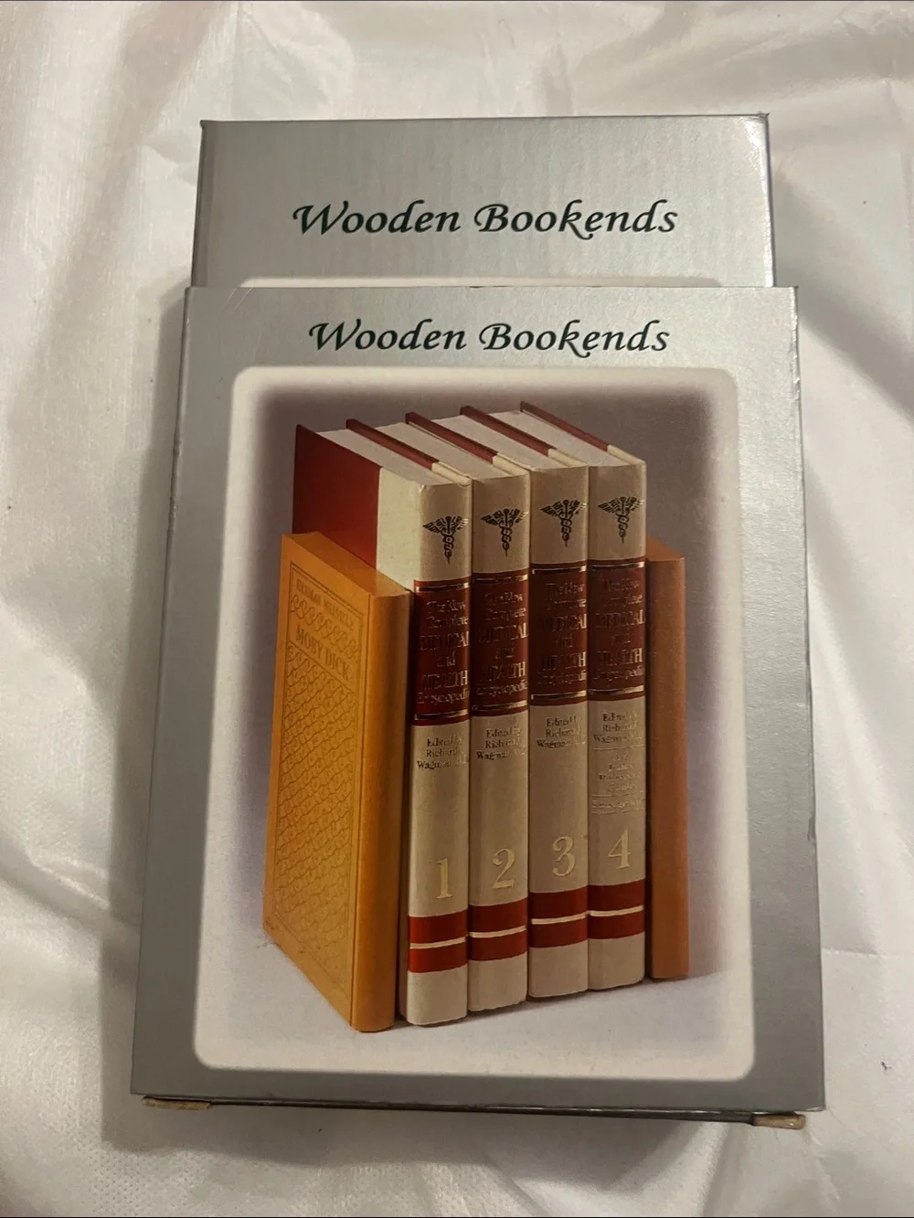 Wooden Bookends - Tan and Brown Decorative Home Accent